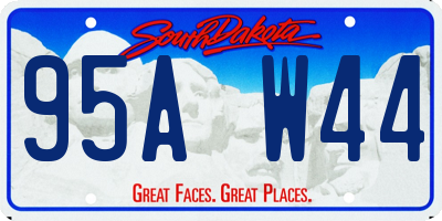 SD license plate 95AW44