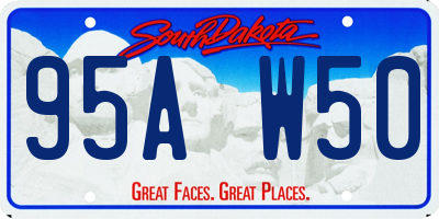 SD license plate 95AW50