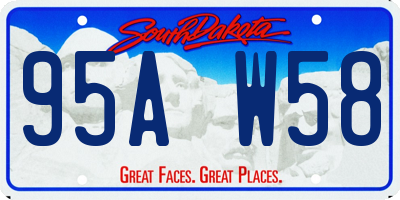 SD license plate 95AW58