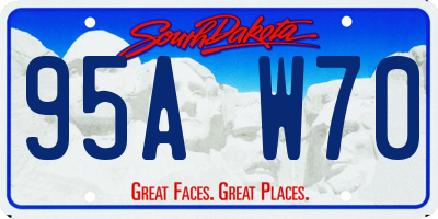 SD license plate 95AW70