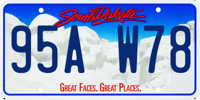 SD license plate 95AW78