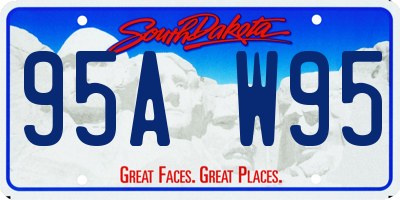 SD license plate 95AW95