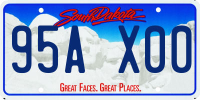 SD license plate 95AX00