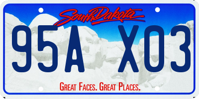 SD license plate 95AX03