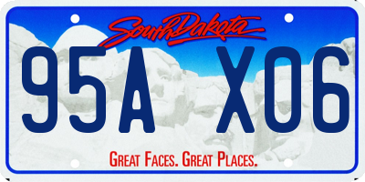 SD license plate 95AX06