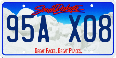 SD license plate 95AX08