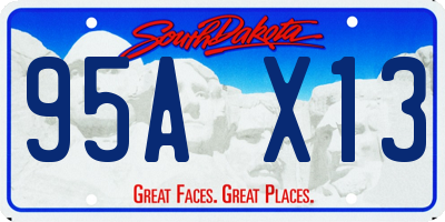 SD license plate 95AX13