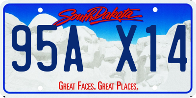 SD license plate 95AX14
