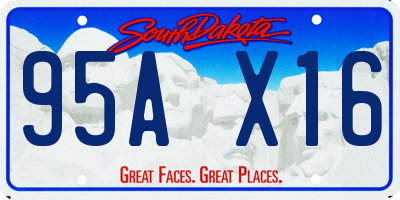 SD license plate 95AX16