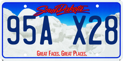 SD license plate 95AX28