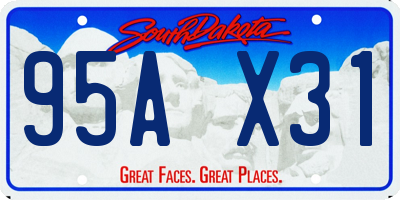 SD license plate 95AX31