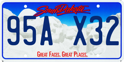 SD license plate 95AX32