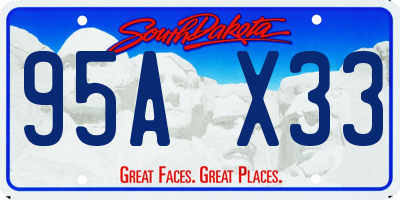 SD license plate 95AX33