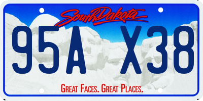 SD license plate 95AX38