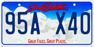 SD license plate 95AX40