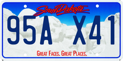 SD license plate 95AX41