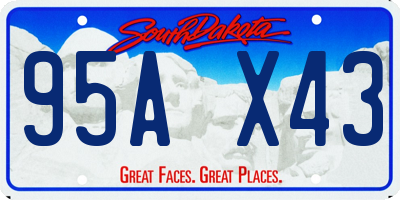 SD license plate 95AX43