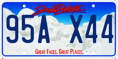 SD license plate 95AX44