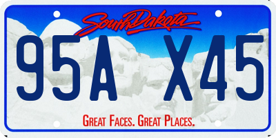 SD license plate 95AX45