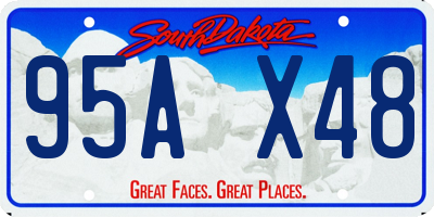 SD license plate 95AX48