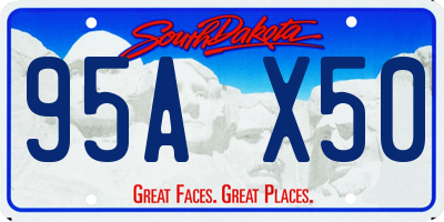 SD license plate 95AX50