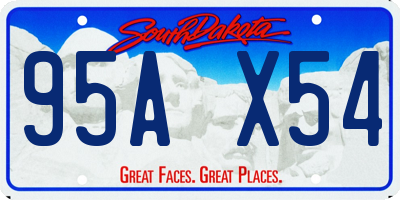 SD license plate 95AX54