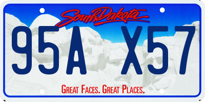 SD license plate 95AX57