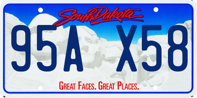 SD license plate 95AX58