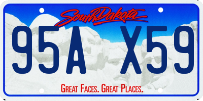 SD license plate 95AX59