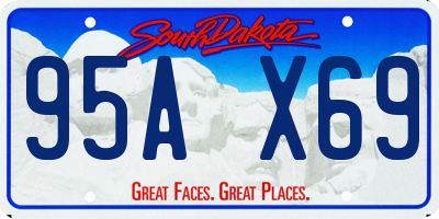SD license plate 95AX69