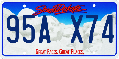 SD license plate 95AX74