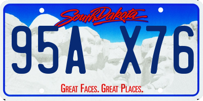 SD license plate 95AX76
