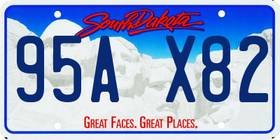 SD license plate 95AX82