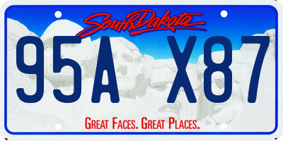 SD license plate 95AX87