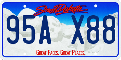 SD license plate 95AX88