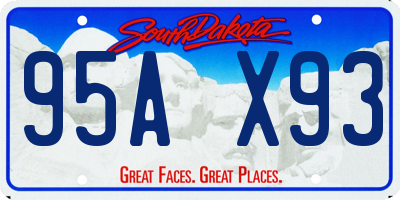 SD license plate 95AX93