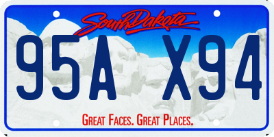 SD license plate 95AX94