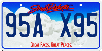 SD license plate 95AX95