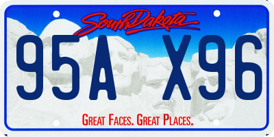 SD license plate 95AX96