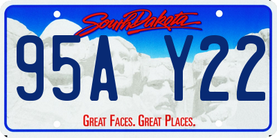 SD license plate 95AY22