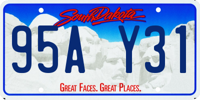 SD license plate 95AY31