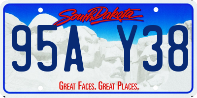 SD license plate 95AY38