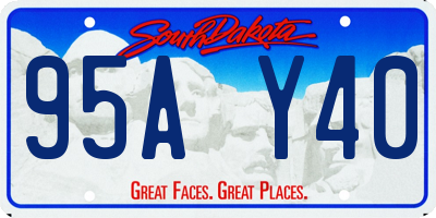 SD license plate 95AY40