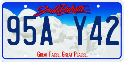 SD license plate 95AY42