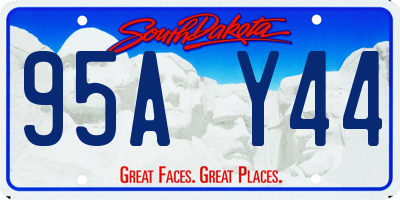 SD license plate 95AY44