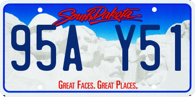 SD license plate 95AY51