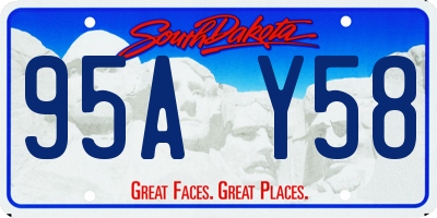 SD license plate 95AY58