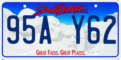 SD license plate 95AY62