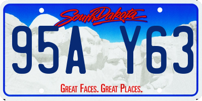 SD license plate 95AY63