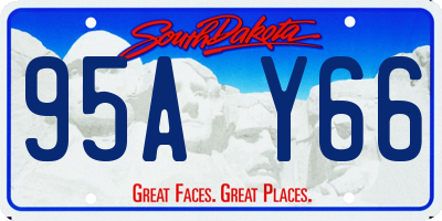 SD license plate 95AY66